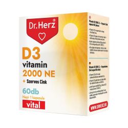 Dr. Herz D3 vitamin 2000 NE + szerves cink 60 db