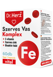 Dr. Herz szerves vas komplex +C-vitamin + szerves cink + bioaktv folt 60 db